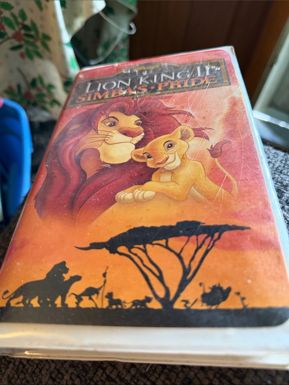 Vintage Disney Simba & Mufasa Orange and Black tape and ornament